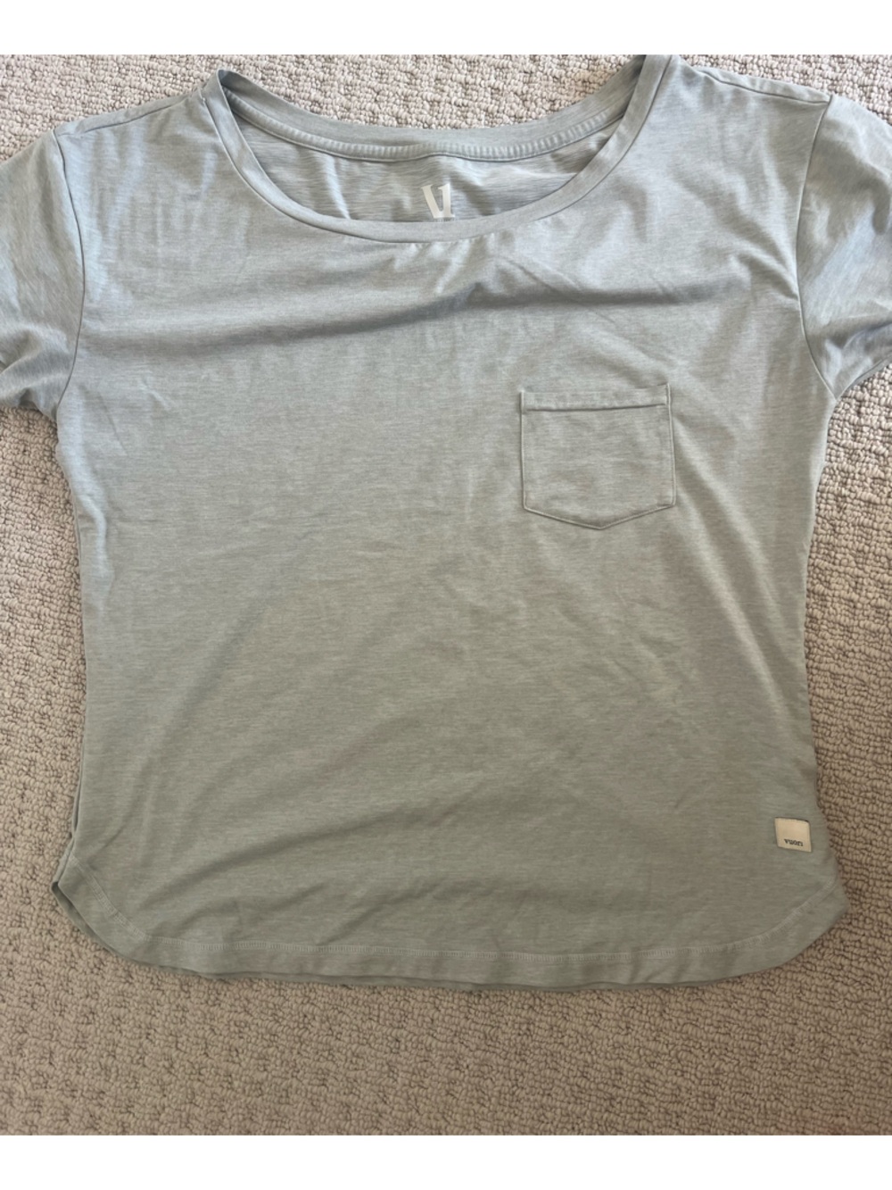 Vuori Light Sage Green Pocket Tee